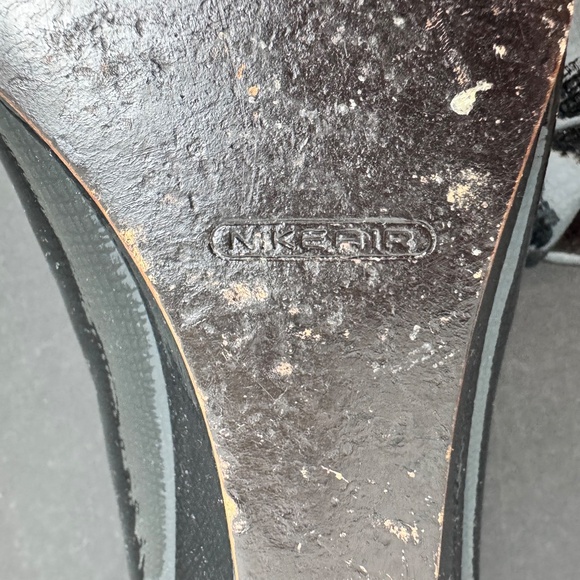 Cole Haan Air Elly Criss-Cross Black Patent Peep-Toe Wedge Shoes, Size 8 - Picture 7 of 9